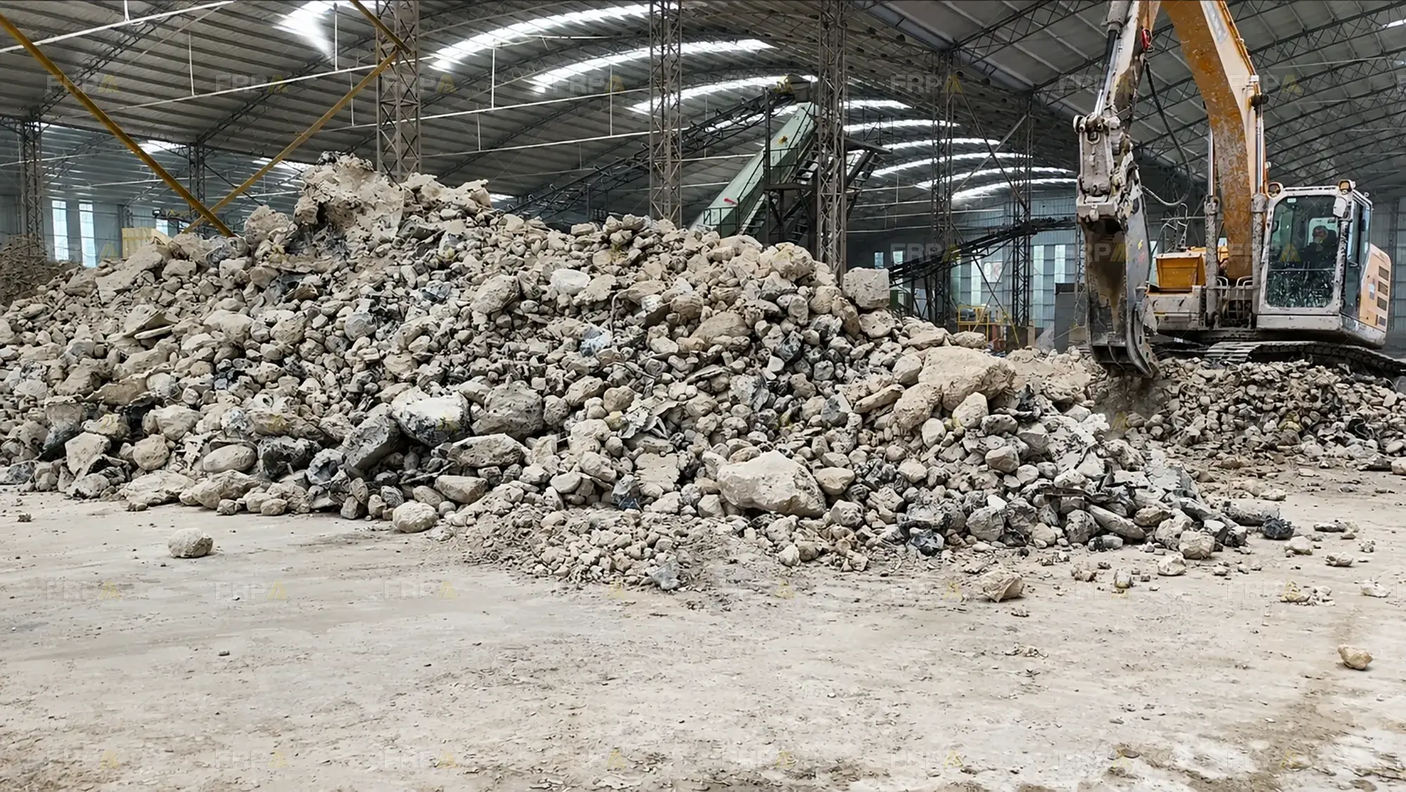 Raw stainless steel slag feed prior to recovery processing